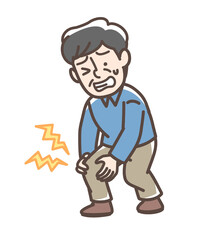 膝が痛い男性