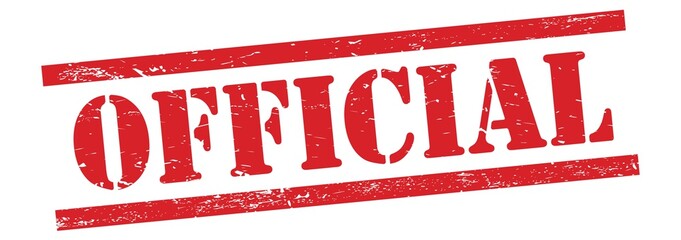 OFFICIAL text on red grungy lines stamp.