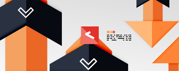 Shiny color triangles and geometric shapes vector abstract background