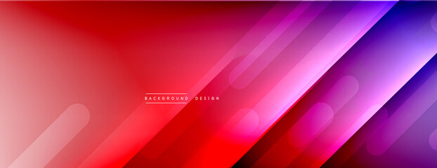 Dynamic lines abstract background. 3D shadow effects and fluid gradients. Modern overlapping forms