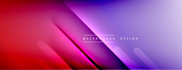 Dynamic lines abstract background. 3D shadow effects and fluid gradients. Modern overlapping forms