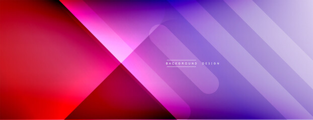 Dynamic lines abstract background. 3D shadow effects and fluid gradients. Modern overlapping forms