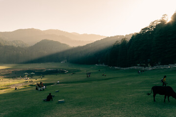 Khajjiar a famous tourist destination located in Dalhousie. Captured this shot at sunset.