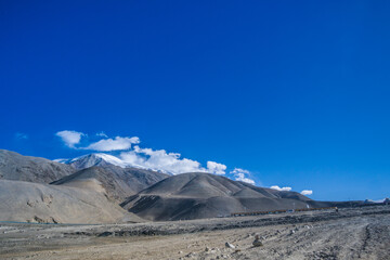 Gobi snow mountains and lakes in kashgar, xinjiang, China