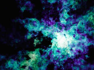 3D rendering. Abstract explosive nebula