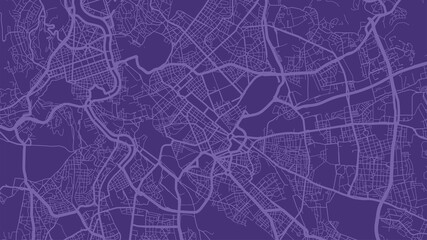 Purple Rome city area vector background map, streets and water cartography illustration.