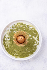 Japanese matcha green tea powder