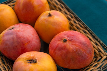 Closeup view of Sicilian mango fruits 