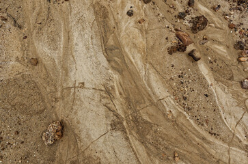 A close up of a rock formation Texture in Sao Din Na Noi, Nan Thailand