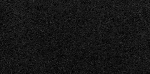 Panorama of Black polished sandstone wall texture and seamless background