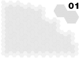 ベジェ曲線で作成したカケアミ 01