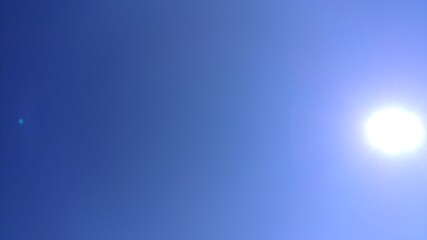 blue sky with sun