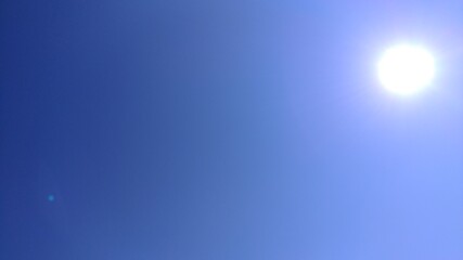 blue sky with sun