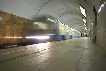 wagon train subway movement, transportation concept abstract background without people