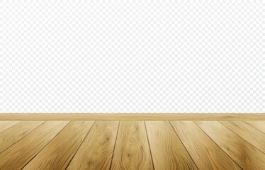 Realistic wood texture background. Wood floor texture mockup. Vector illustration