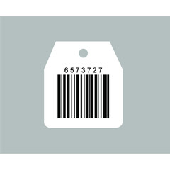 vector barcode in center of white box