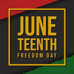 Juneteenth Freedom Day Background Design. Vector Illustration.
