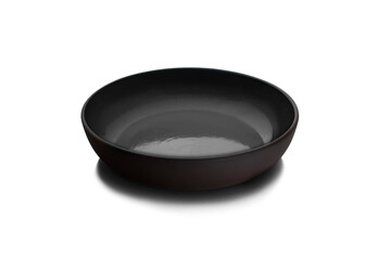 Black empty big plate
