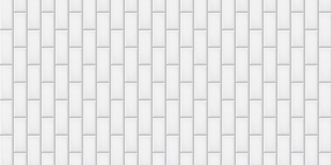 White ceramic tiles texture abstract background vector
