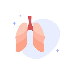 Human lungs. Pulmonology, lung inspection. Respiratory tract research. X-ray. Fluorography. Vector flat illustration. Perfect for banner, landing page, website