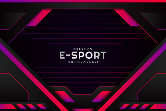 Futuristic Modern Gaming Streaming and Social Media Banner Glow Pink and Purple Background
