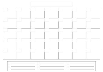 Clear Monthly planner in minimalistic style 