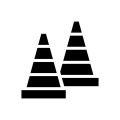 Football or Soccer Field Cone Vector icon in Glyph Style. Field cones are used as field markers or training. Vector illustration icons can be used for apps, websites, or part of a logo.