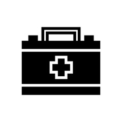 Football or Soccer First Aid Kit Vector icon in Glyph Style. A first aid kit is a collection of supplies and equipment that is used to give medical treatment. Vector icons for Apps, Web, or Logo.