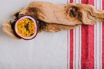 Crepes Or Thin Pancakes With Delicious passion fruit and lime.