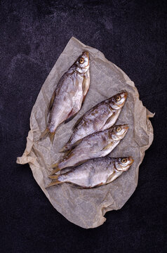 Dry fish on paper