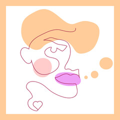 one line face