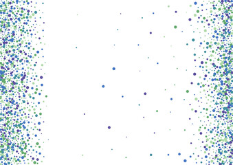 Purple Color Confetti Background. Blue Round Celebration. Circle Print Illustration. Green Christmas Dot.