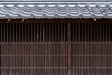 日本の古い木製の壁