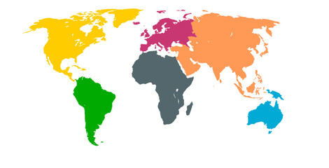 Fototapeta premium mapa kontynent podróż geografia kontynent