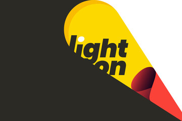 Arri&egrave;re plan, illustration mettez la lumi&egrave;re sur votre objectif, id&eacute;al pour vos pages web, print avec la mention Light On