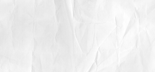 Old crumpled paper texture background. Horizontal banner
