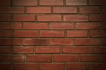 Orange Brick wall background texture