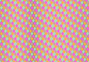 Turkish Mosque Window Vector Seamless Pattern. Moroccan muslim background. Mosque pattern with silver grid mosaic. Islamic textile grid design of lantern shapes tiles