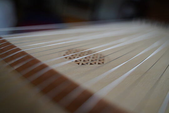 Close up monochord, sound healing instrument for therapy, yoga and mediatation 