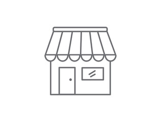 Store icon on white background.  Market shop icon element for website and mobile apps. Vector illustration.