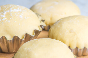 the fluffiest yeast dough is ready to bake