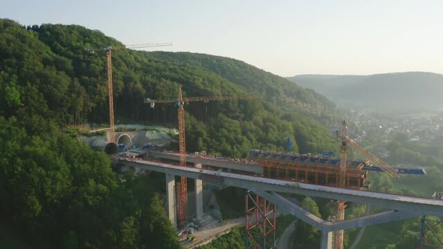 Stuttgart 21 Construction Site - Filstalbr&uuml;cke Railway Project at M&uuml;hlhausen near Stuttgart, Germany