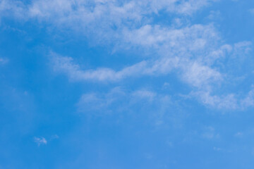 Blue sky with white clouds, copy space, background with place for text