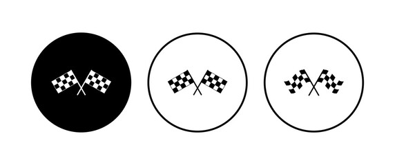 Racing flag icon set. race flag icon.Checkered racing flag icon