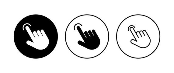 Hand click icon set. pointer icon vector. hand cursor icon vector