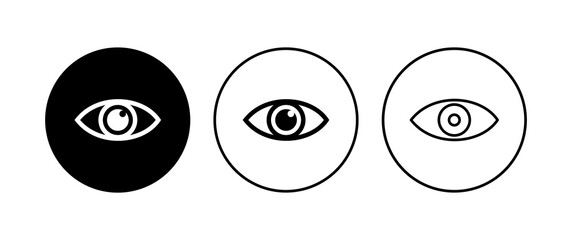 Eye icon set. Eye vector icon. Look and Vision icon.