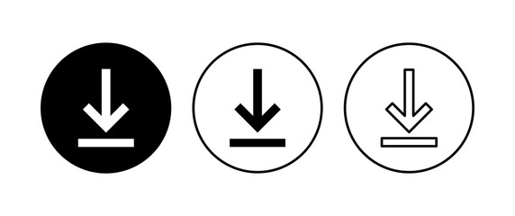 Download icon set. Download vector icon