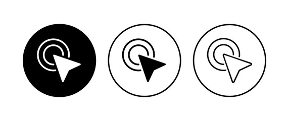 Click icon set. pointer arrow icon. cursor icon vector