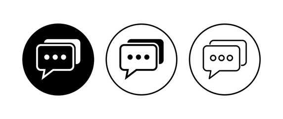 Chat icon set. speech bubble icon. comment icon vector. message. contact us