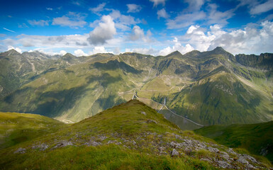 Fototapeta premium Transfagarasan road in Fagaras mountains (Transilvania Romania)